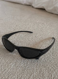 The Velocity Sunglasses in gloss black, front view
