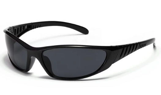 The Circuit Sunglasses in black, three-quarter product view
