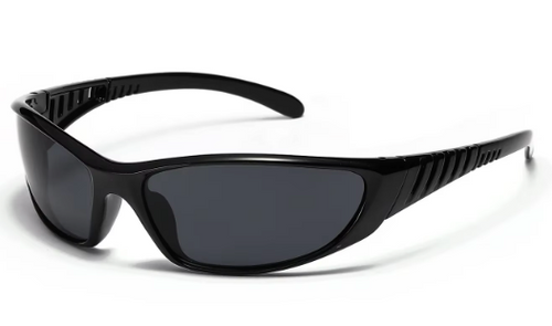 The Circuit Sunglasses in black, three-quarter product view