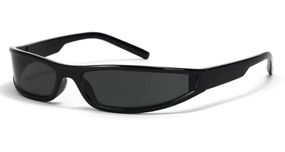 The Blade Sunglasses in black, three-quarter product view